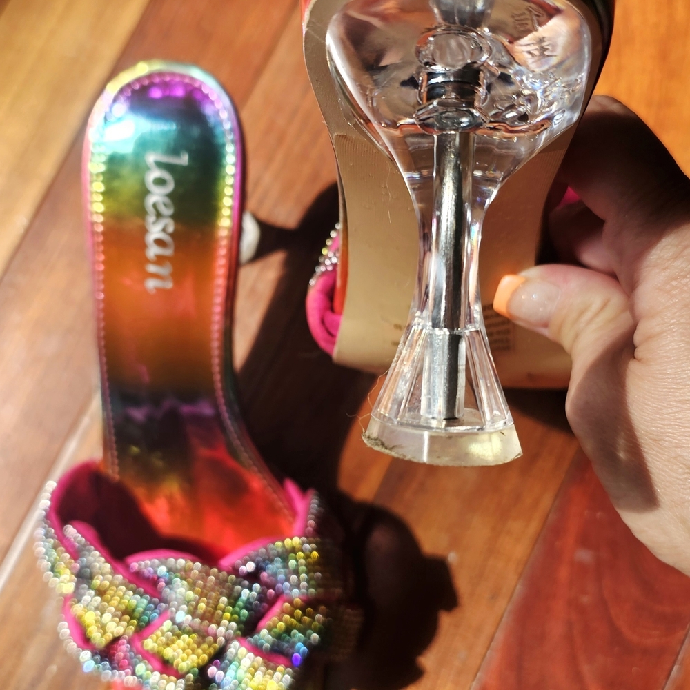 Women's Rainbow Heeled Sandals - Picture 5 of 13